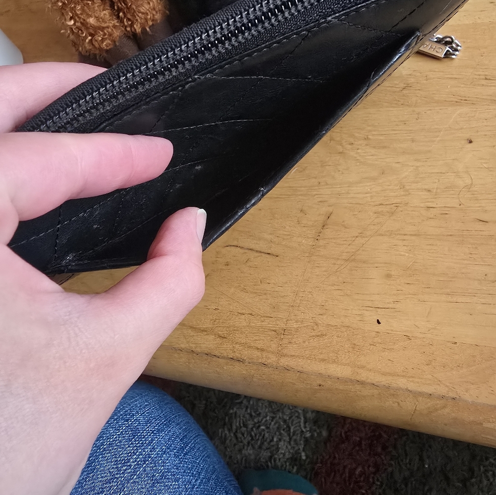 CHANEL | black quilted leather 'Cambon' coco mark zip-around wallet organizer - Picture 7 of 12
